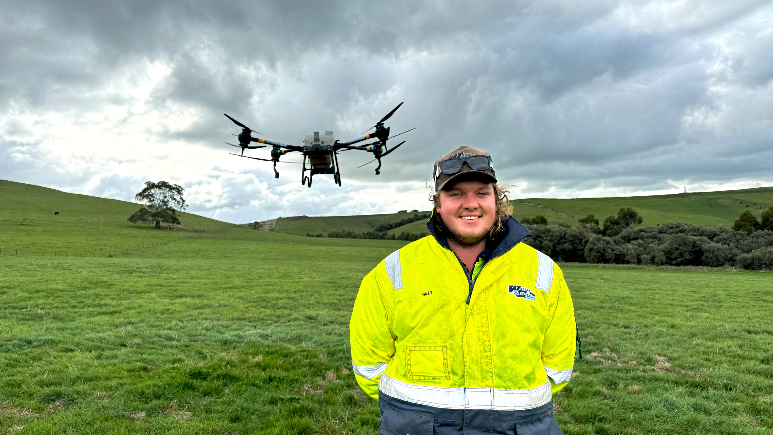 Billy is one of the drone pilots working in agriculture at Webber & Chivell.