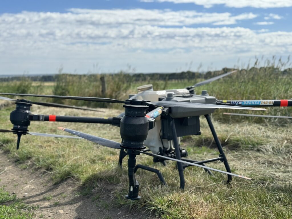 Agricultural spraying drone