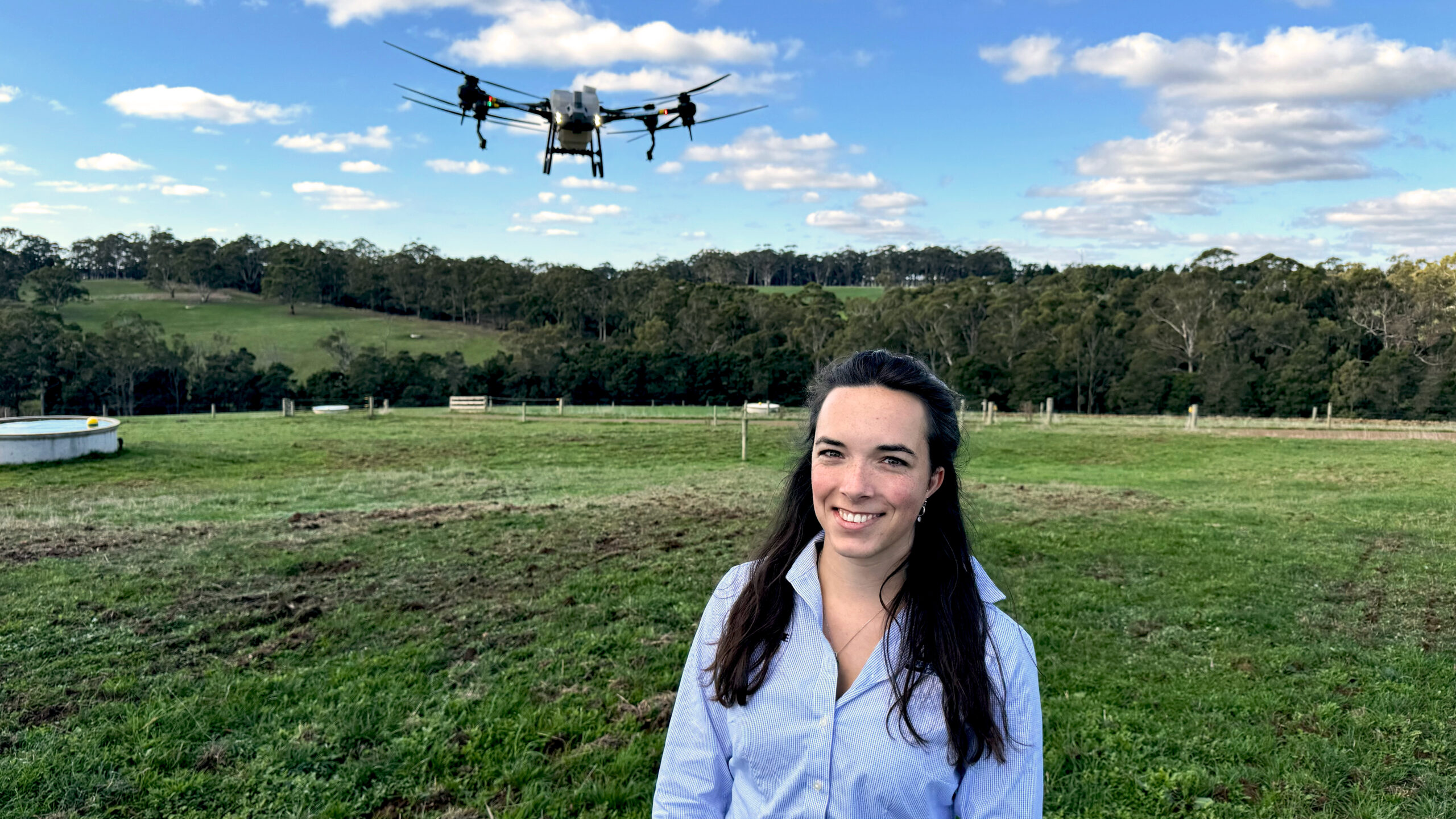 Leonie works in drone mapping, spraying and spreading